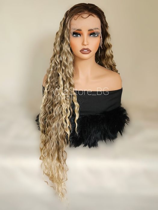 Руса перука afro curls lace front 86cм 13x4
