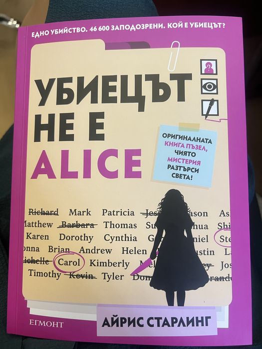 Книга Убиецът не е Alice