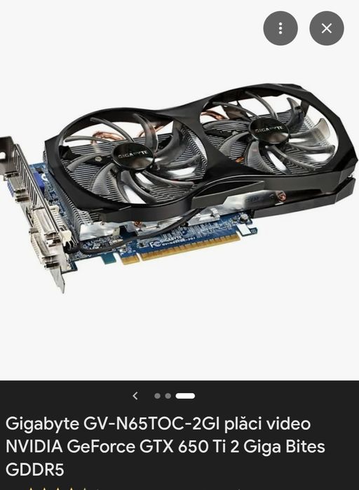 Placa video Nvidia 650 ti  gigabyte 4gb boost