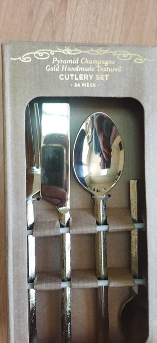 Прибори за хранене - Злато - 24бр. Кт