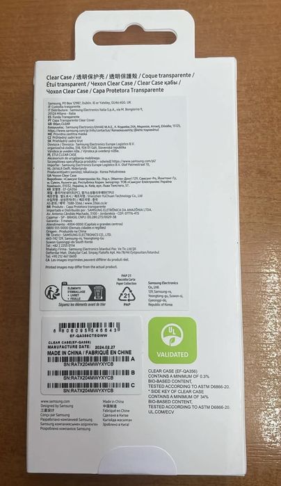 Продавам оригинален Samsung Clear Case за Galaxy A35 5G