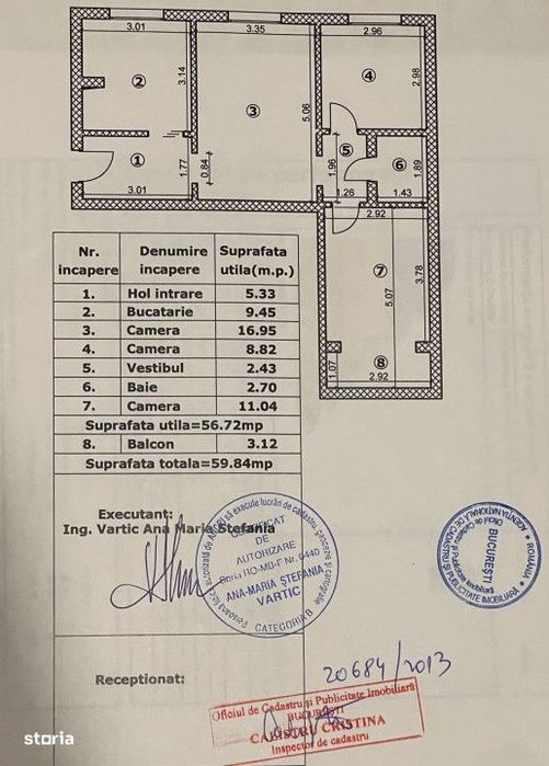 Apartament 3 camere - zona 1 Decembrie 1918