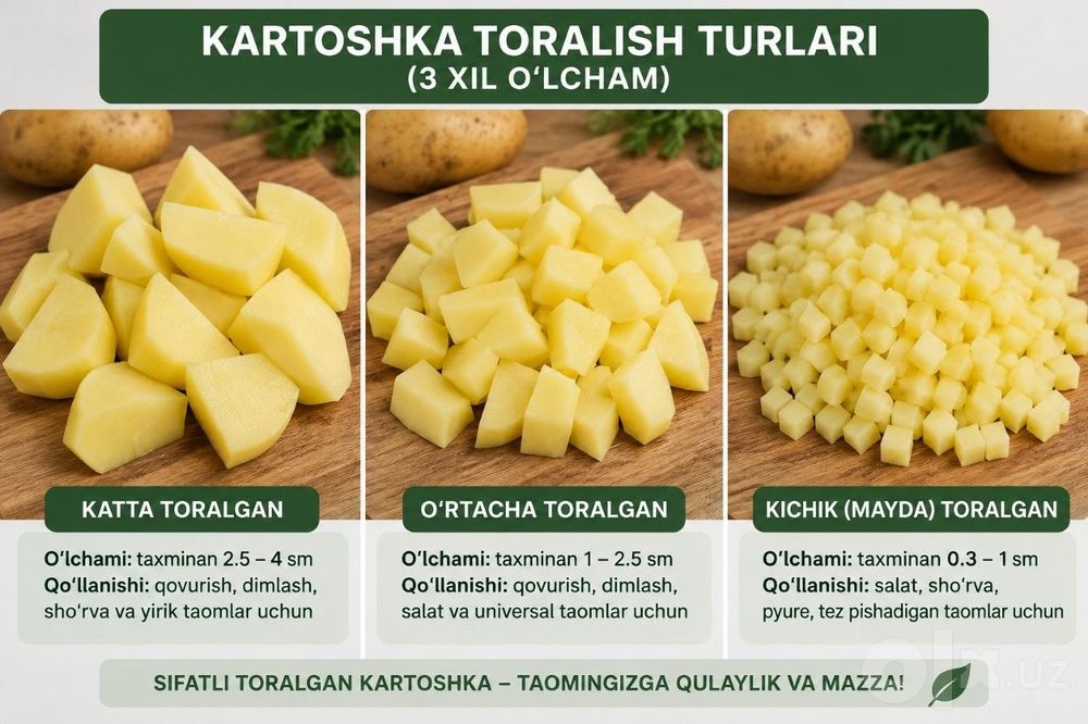 Сабзавотларни исталган шакилларда тограп бериш хизмат.