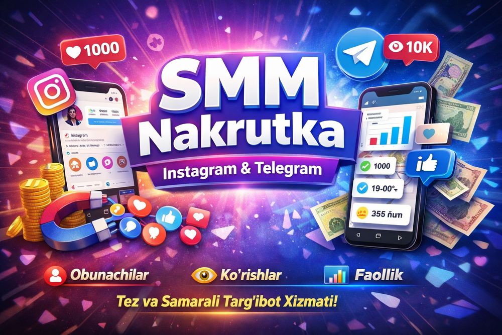 Sifatli Nakrutka podpischik inst, Telegram i td