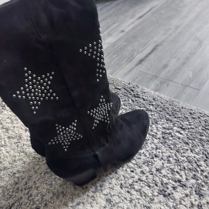 Cizme negre lungi + unu gratis