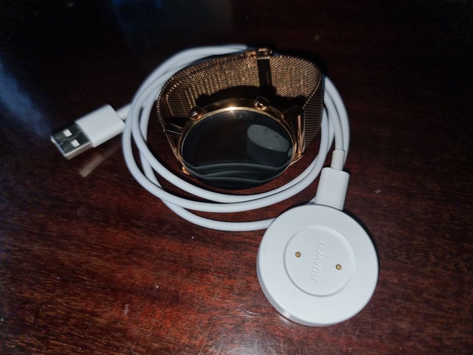 Huawei Watch GT 2 – curea metalică milanese, baterie 7–10 zile, stare foarte bună