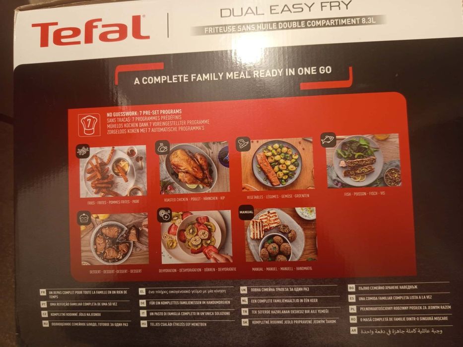 Friteuza cu aer cald dublă Tefal Dual Easy Fry