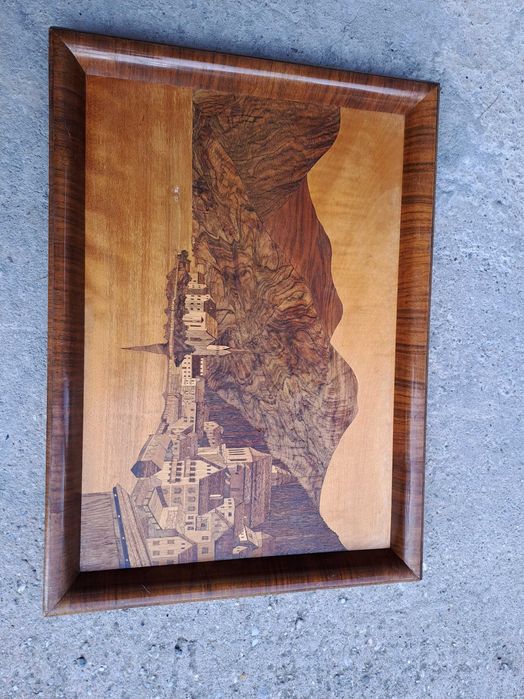 lemn tablou intarsie 50/70 cm