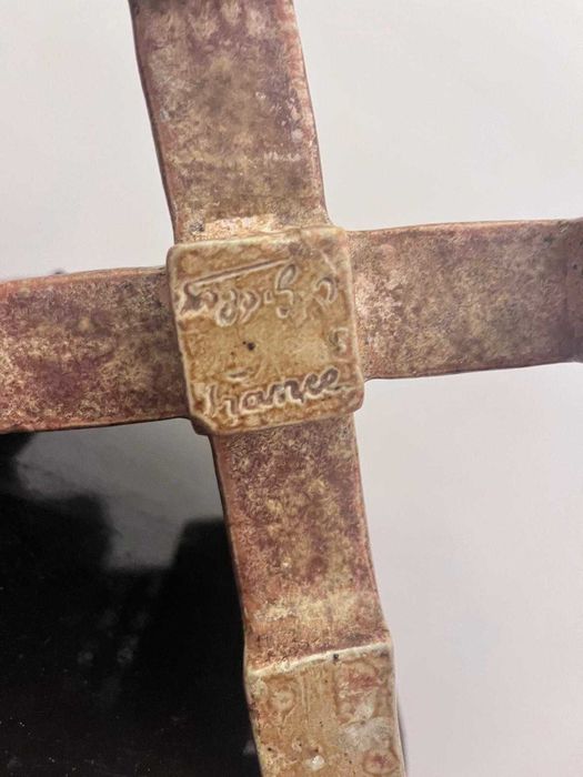 Piesa superba majolica gresie Franta semnata 5 brate bibelou bibelouri