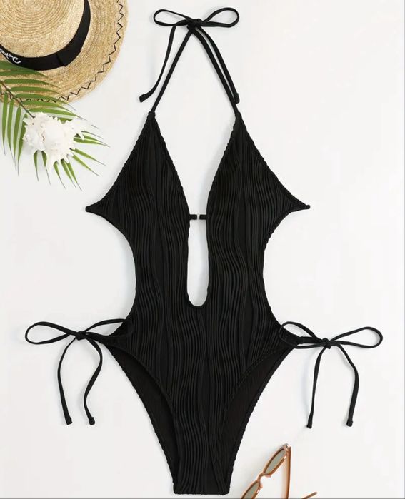 Costum de baie intreg, negru