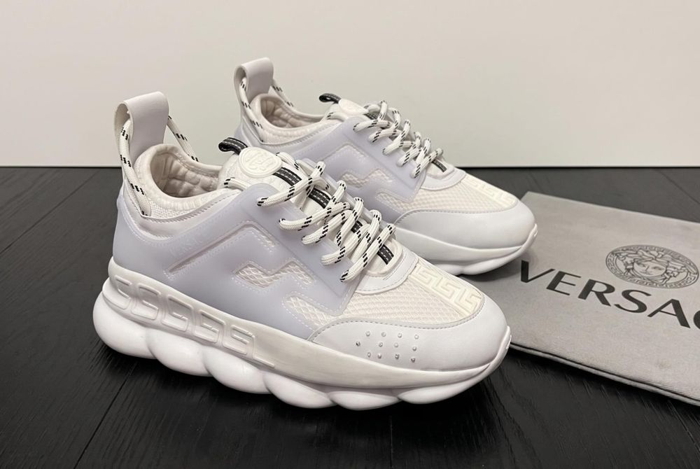Adidasi Versace Chain Alb - Unisex