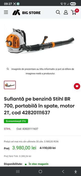 Suflanta  sthil br 700