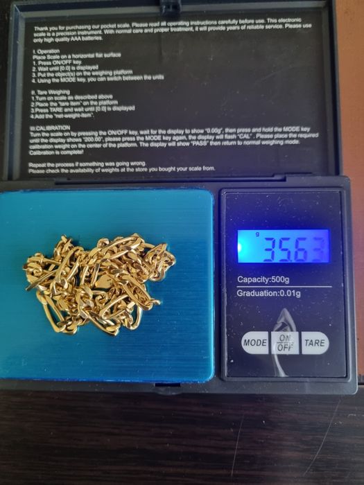 Lanț aur 18k figaro.