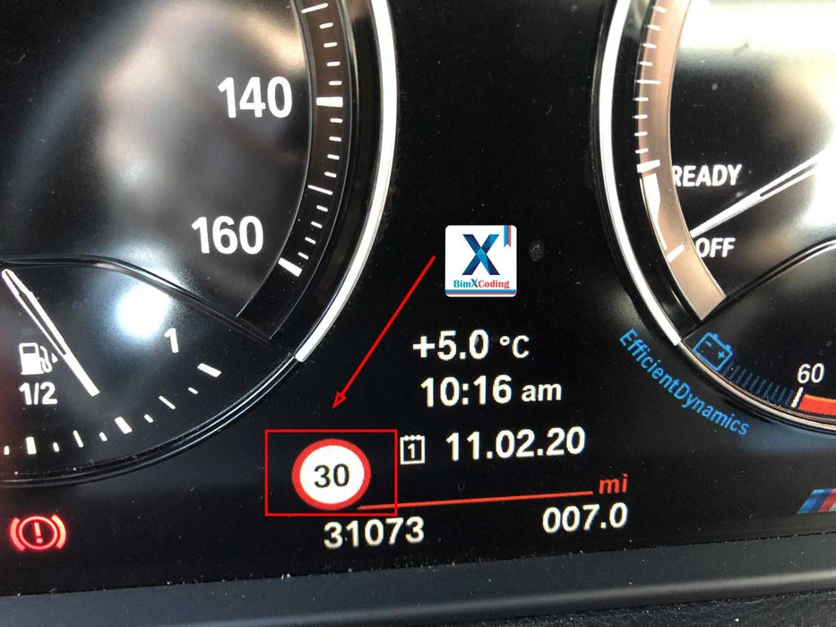 BMW Activare SLI citire semne circulație (speed limit info, 8TH)
