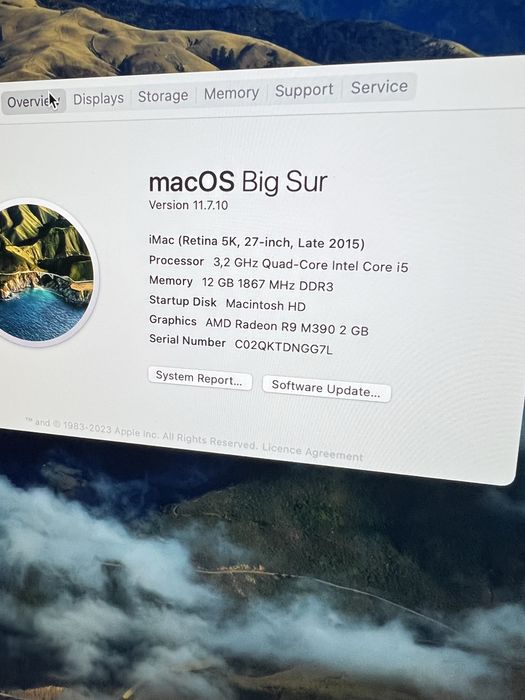 İmac 27 2015 12gb  ram 1Tb  5k retina