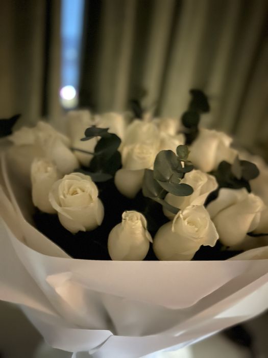 Белые розы (25 штук)