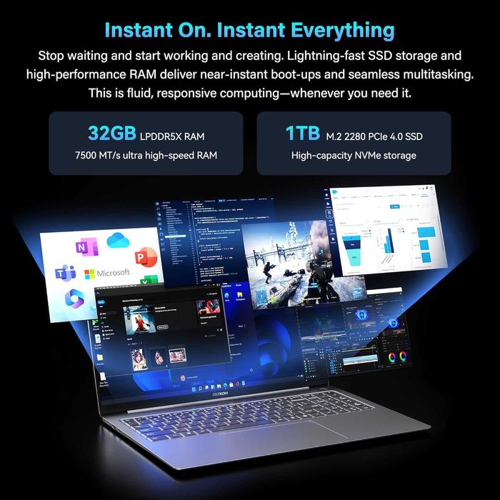 Ультрабук Geekom GeekBook X16 Pro Intel core Ultra 5 125H 32Gb/1Tb