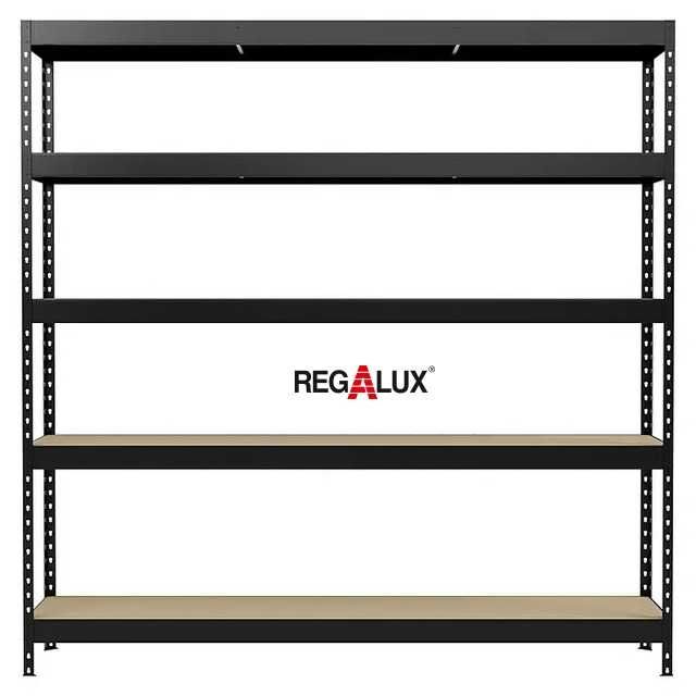 Метален стелаж Regalux 265 - 180х180х40, 5 рафта, цвят антрацит