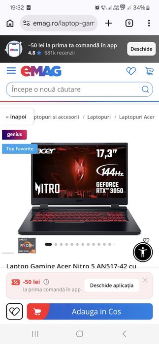 Vand laptop nitro 5