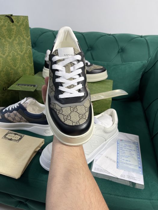 Adidasi Gucci GG piele naturala Full Box colectie noua