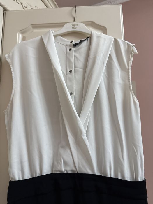 Комбинезон черно-белый