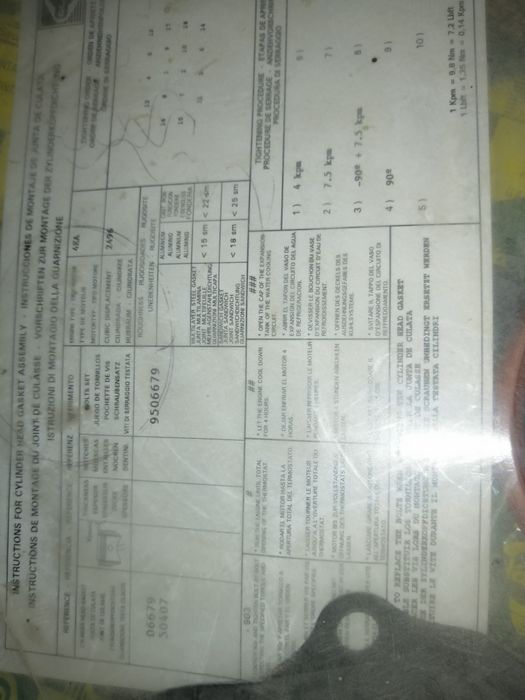 Ремкомплект прокладок  FORD форд транзит с европы