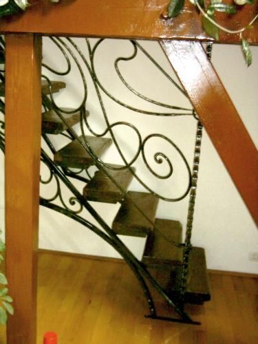 Scara metalica fier lemn