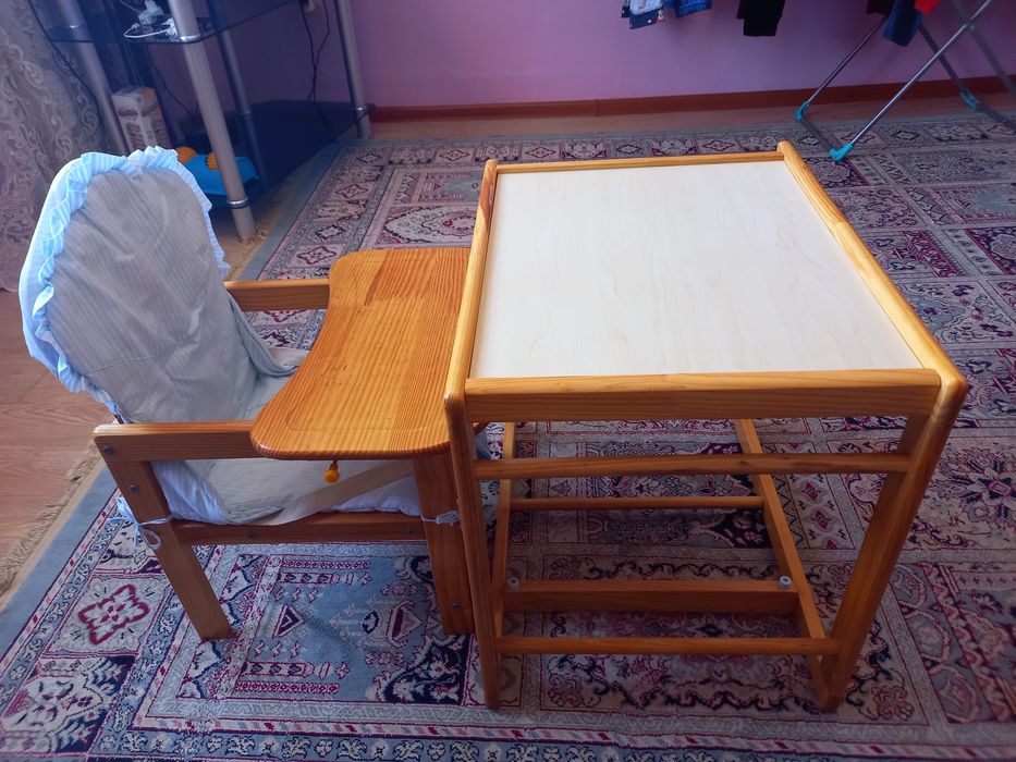 Детский стол транформер, парта (дерево)