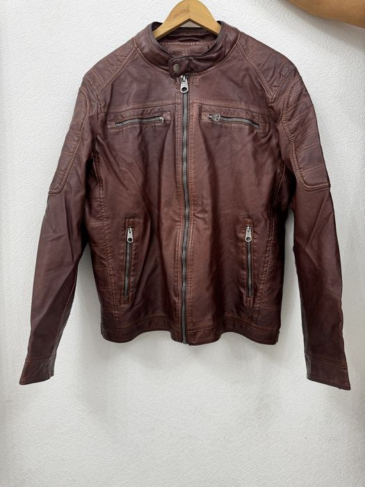 Кожаная мужская куртка