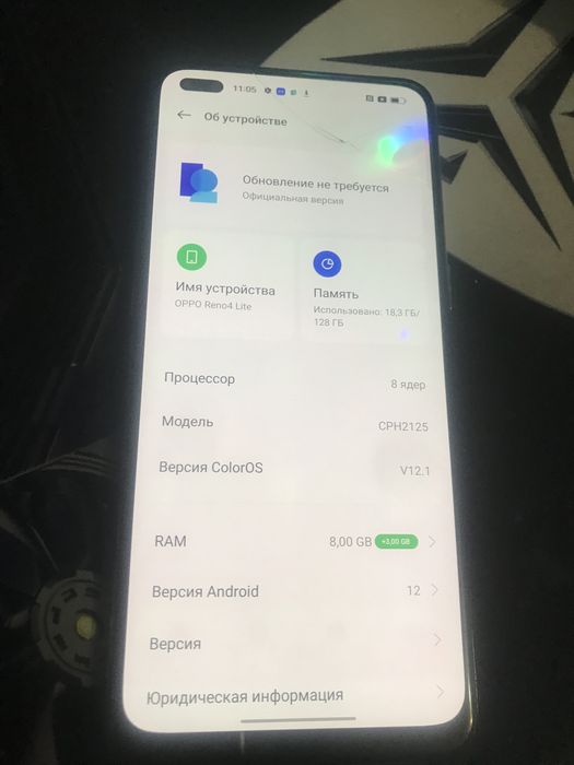 Телефон Oppo reno 4 lite