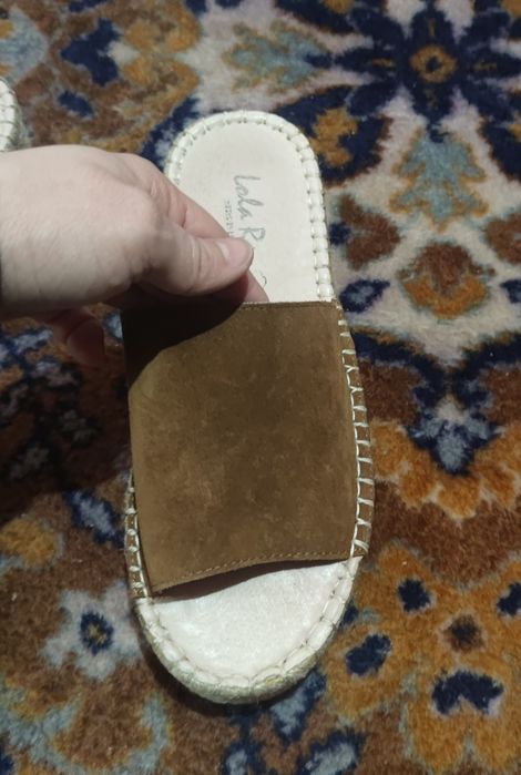 Papuci piele Lola Rey marime 38 espadrile piele