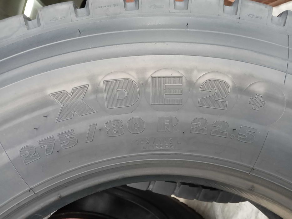 4 Тежкотоварни гуми 275/80R22.5 Michelin XDE2+ 149/146L 1560ЛВ. С ДДС