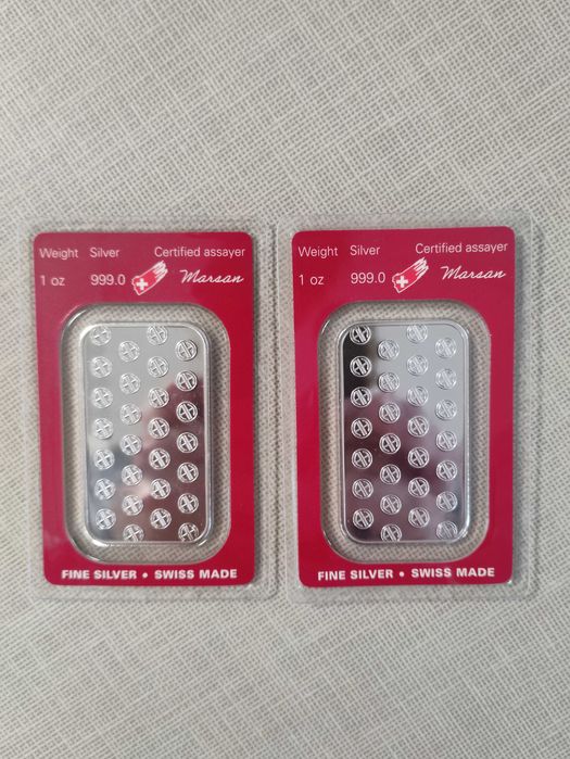 Сребърни кюлчета от 1 тройунция 999 чисто сребро