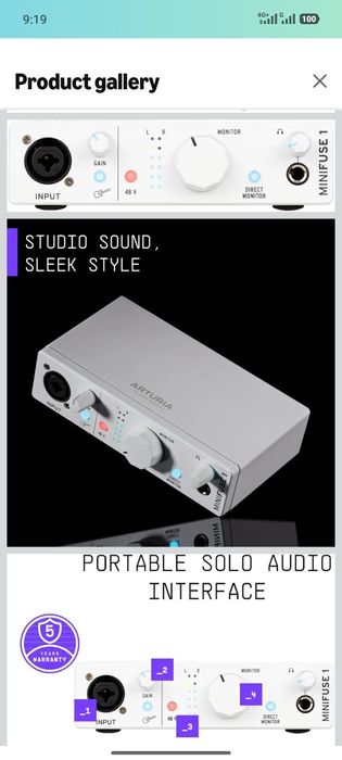 Arturia Minifuse Audio interface (zvuk karta)
