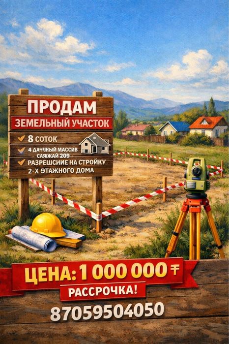 Продам участок в рассрочку