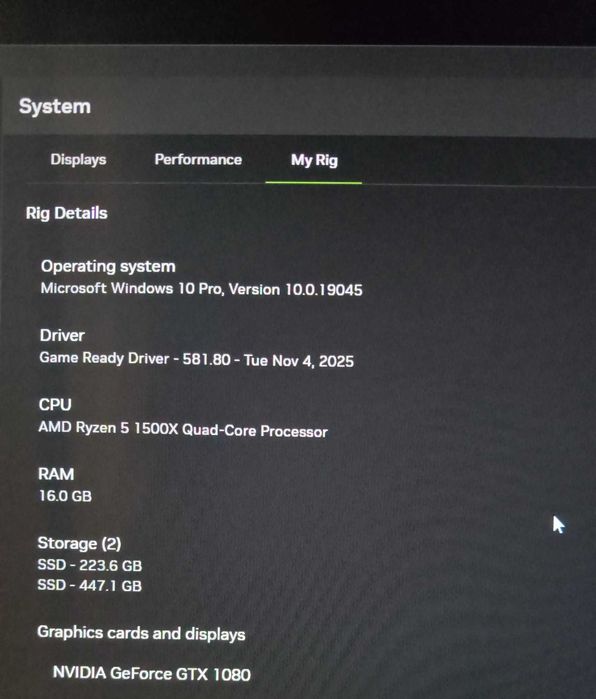 Desktop PC Gaming - AMD Ryzen 5 1500X, GTX 1080 8GB, 16GB RAM,
