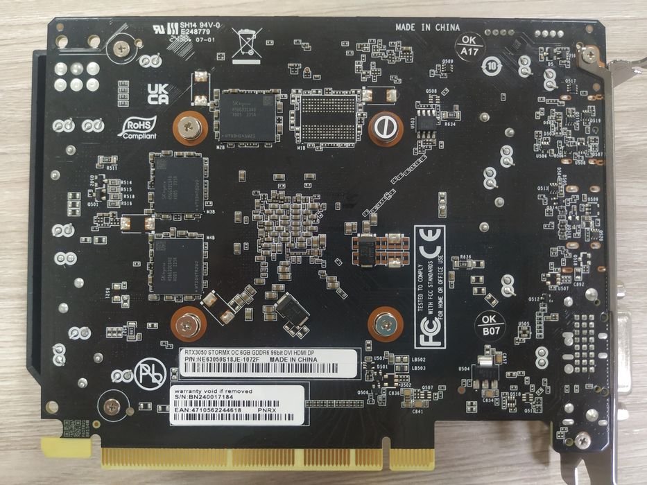 Видеокарта RTX 3050