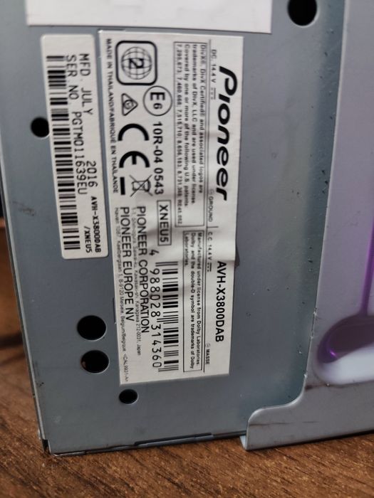 Pioneer avh-x3800dab Bluetooth usb microfon extern nu Alpine Kenwood