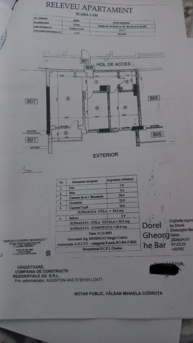 Apartament nufărul