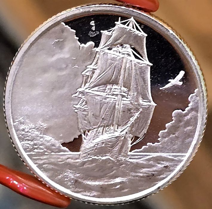 Ruanda Nautical Lunar African monede lingou argint 999