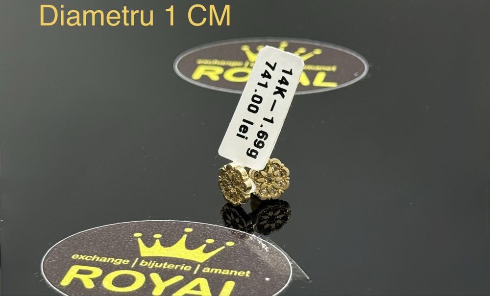 Bijuteria ROYAL : Cercei AUR 14K / 1.69 GR