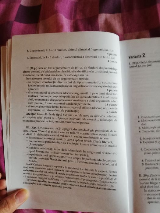 Bacalaureat 2013-culegere de variante limba și literatura română