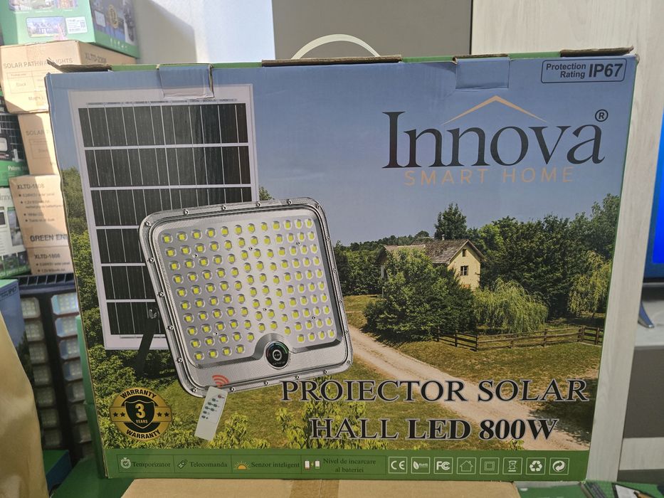 Lămpi solare, proiectoare solare,  camere de supraveghere solare INNOVA