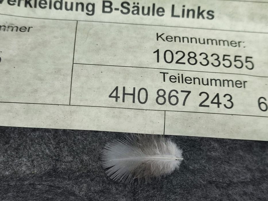 Ornament stalp 4H0867243 Audi A8 D4/4H [2010 - 2014] 4.2 tdi CDSB