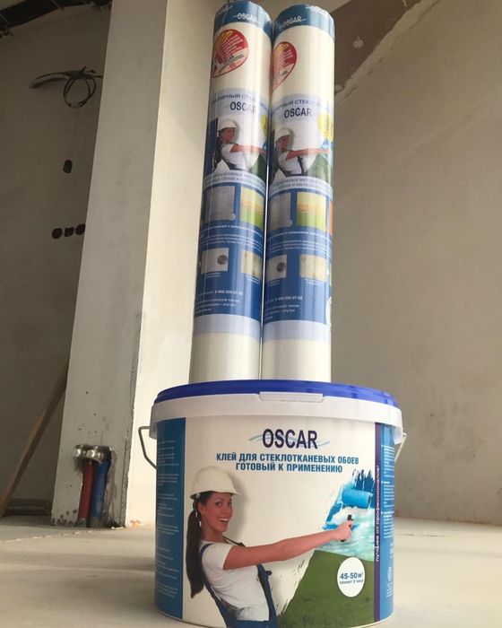 Stekloxolst Oscar Rossiya va tayyor kleylari 10kg Стеклохолст Флизелин