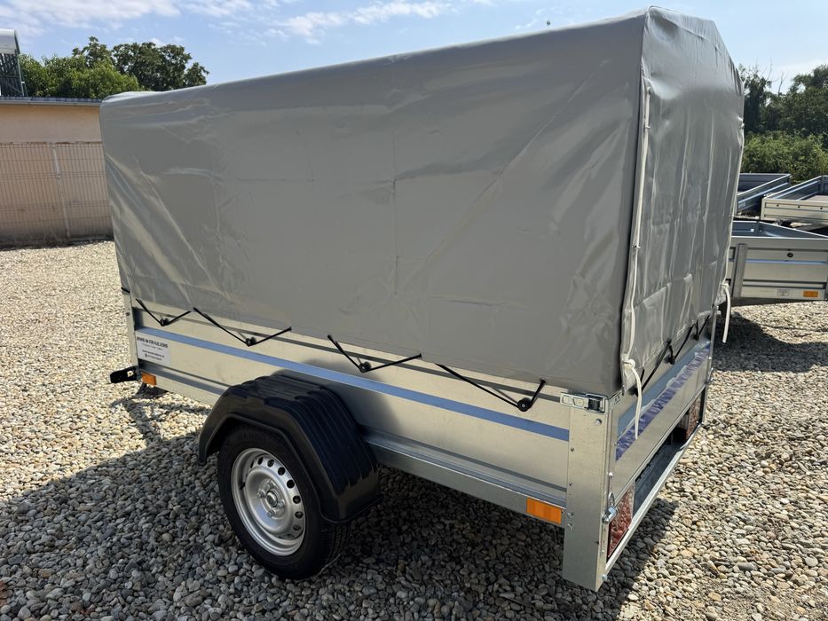Remorcă nouă 750 kg, 235x125 cm, CIV+RAR efectuat, posibilitate RATE!!