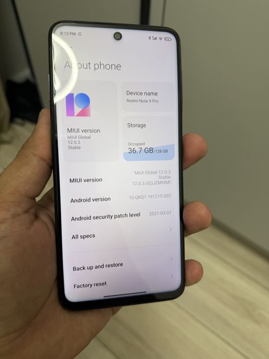 Xiaomi Redmi note 9 pro