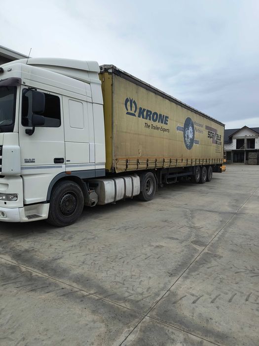 Daf xf 105 automat si semiremorca Krone prelata