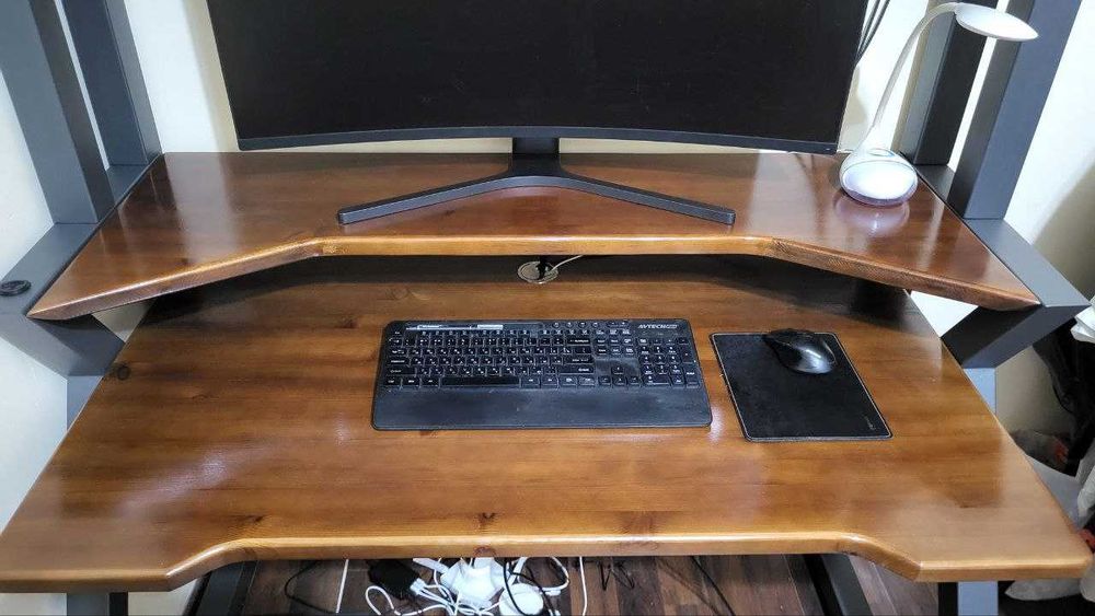 Компьютерный стол металл и дерево