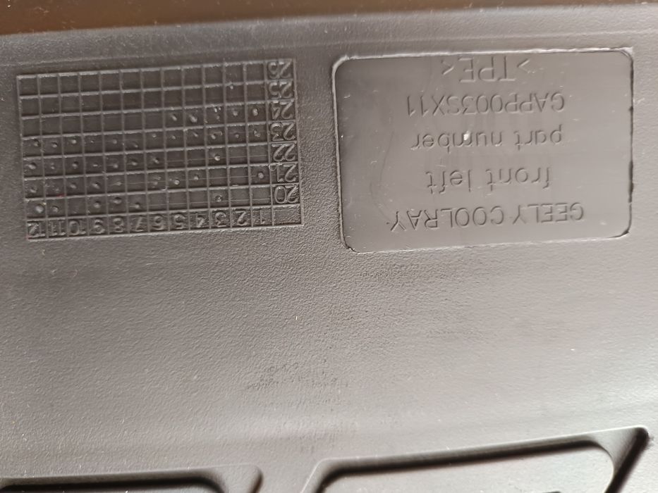 Коврики салона Джили